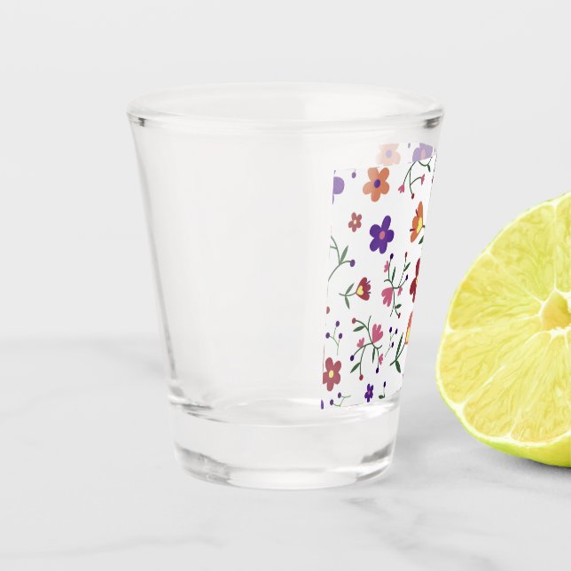 pattern flowers- shot glass (Left)