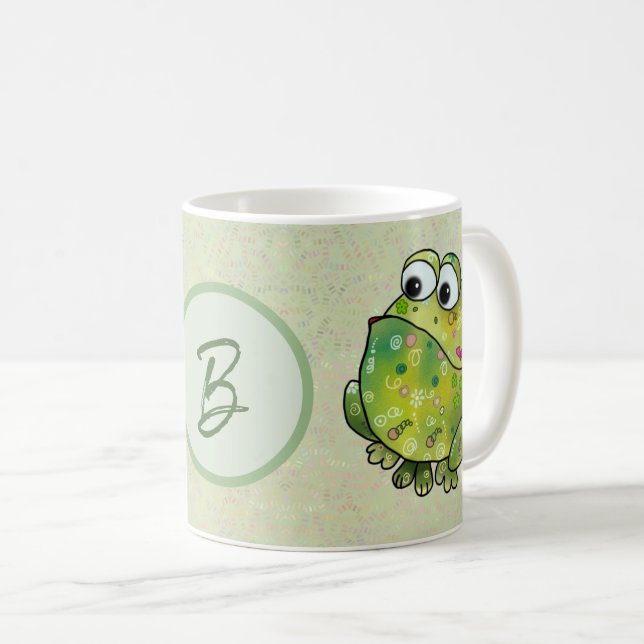 pattern frog coffee mug (Front Right)