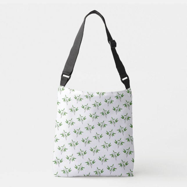 Pattern from bamboo twigs crossbody bag (Front)