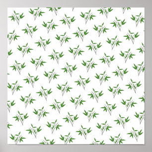 Pattern from bamboo twigs poster