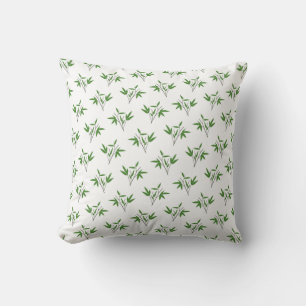 Pattern from bamboo twigs throw pillow