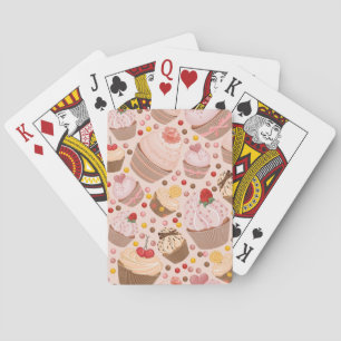 Pattern from celebratory cupcakes playing cards