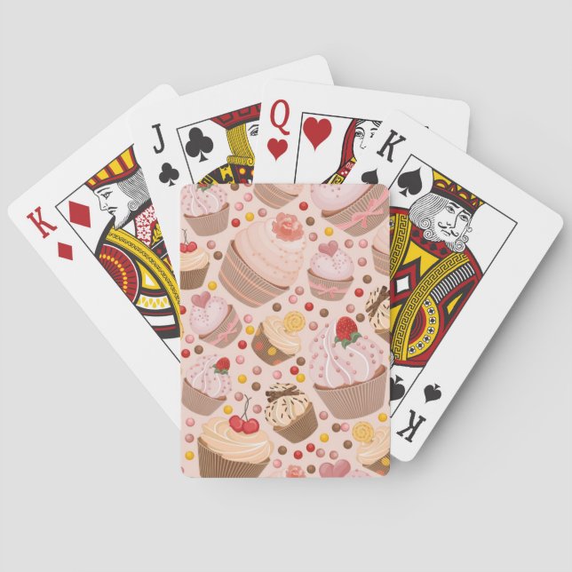 Pattern from celebratory cupcakes playing cards (Back)