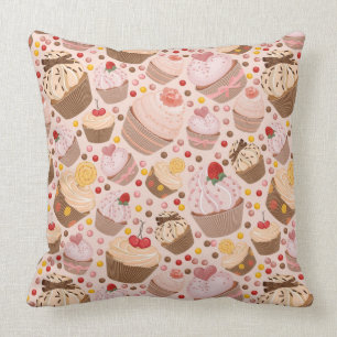 Pattern from celebratory cupcakes throw pillow