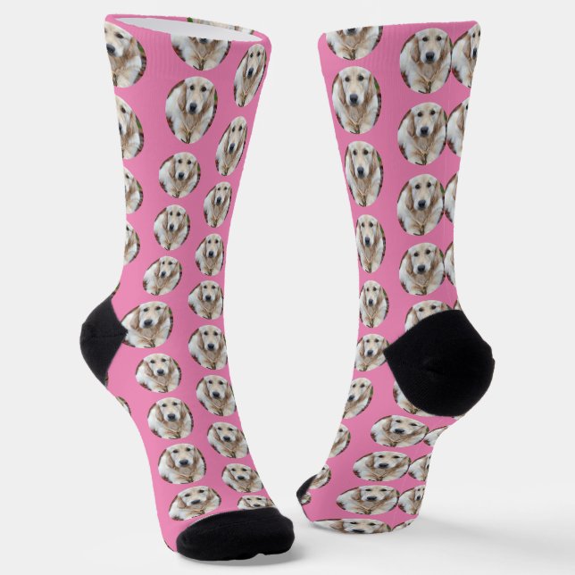 Pattern Fun Photo Gift Custom Personalized Socks (Angled)