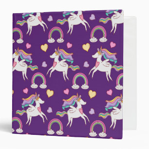 Pattern Funny Unicorn Magic Horse Cute    Binder