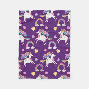 Pattern Funny Unicorn Magic Horse Cute       Fleece Blanket