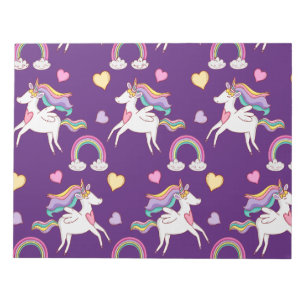 Pattern Funny Unicorn Magic Horse Cute     Notepad