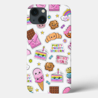 Pattern Funny Unicorn Magic Rainbow Cute iPhone 13 Case