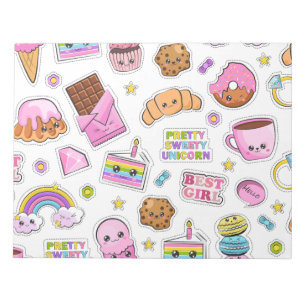 Pattern Funny Unicorn Magic Rainbow Cute    Notepad