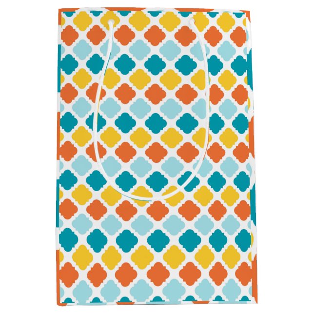  Pattern Geometric Vintage Stylish Modern         Medium Gift Bag (Front)