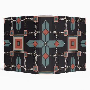 Pattern Geometric Vintage Trendy             Binder