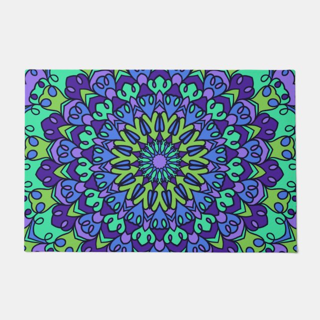 Pattern Geometric Vintage Trendy Cute  Doormat (Front)