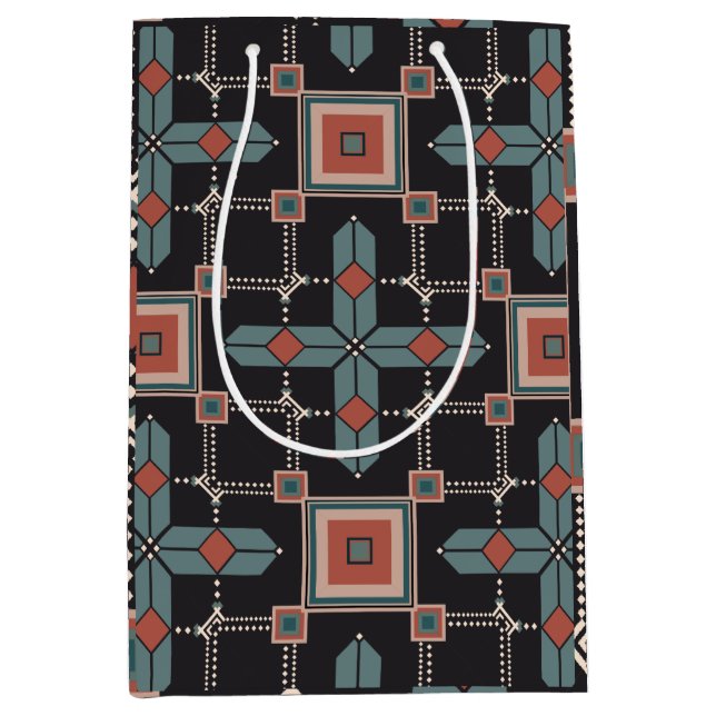 Pattern Geometric Vintage Trendy             Medium Gift Bag (Front)