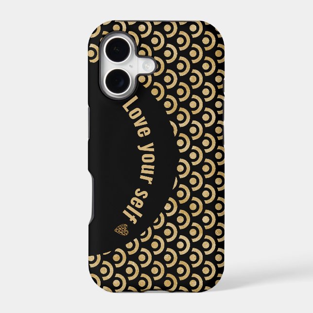 Pattern gold circle iPhone Case (Back)