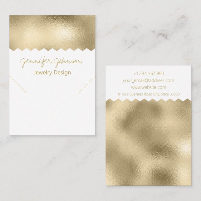 Pattern Gold Foil Necklace Display Card (Front/Back)