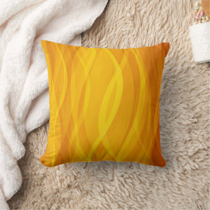 Pattern golden weaving waves abstract pillow