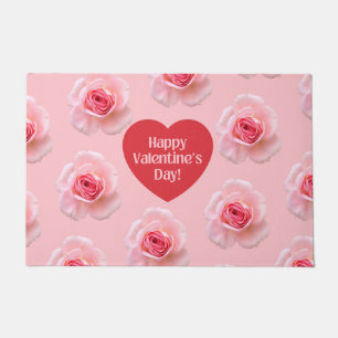 Pattern Happy Valentine`s Day 2023 Background Doormat