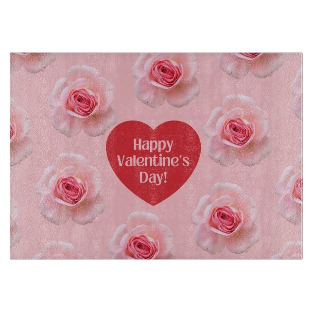 Pattern Happy Valentine`s Day 2024 Background      Cutting Board (Front)