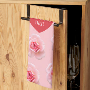 Pattern Happy Valentine`s Day 2024 Background    Kitchen Towel