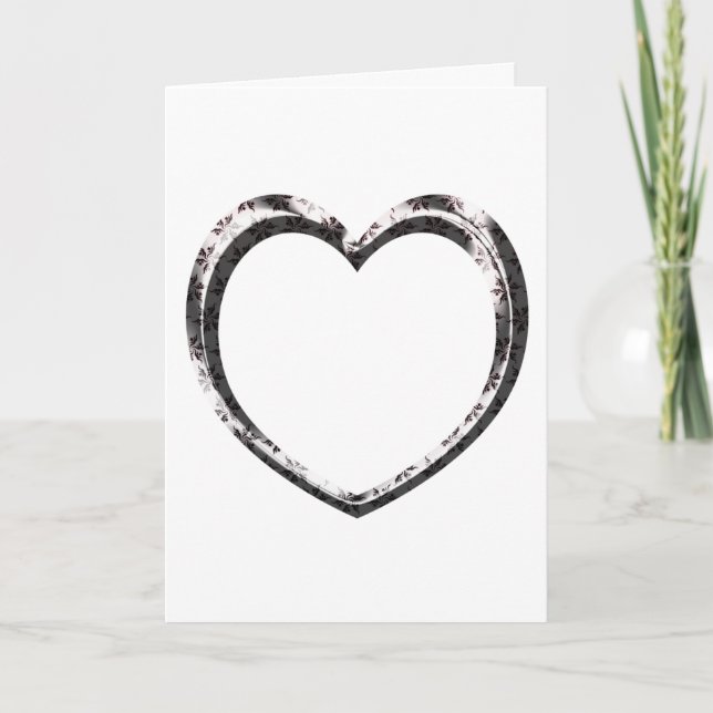 Pattern Heart Custom  Card (Front)