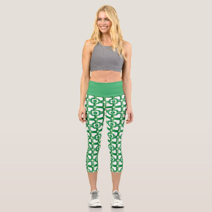 Pattern High Waisted Capris