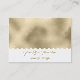 Pattern Jewellery Design Gold Foil Business Card