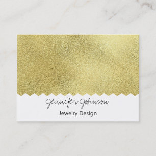 Pattern Jewellery Design Gold Glitter Business Card