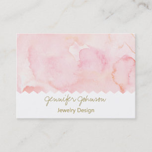Pattern Jewellery Design Watercolor Rose Business Card