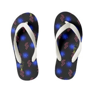 pattern kid's flip flops