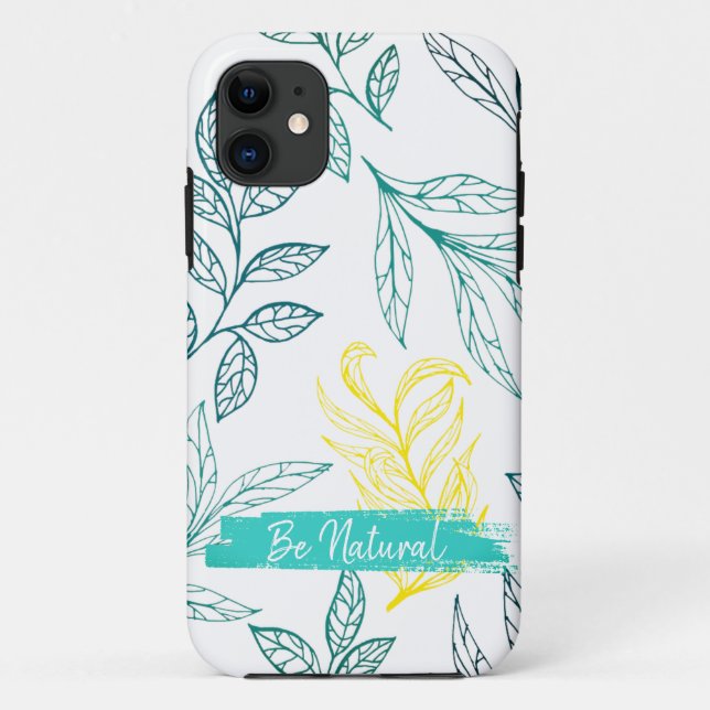 Pattern leaves foliage iPhone case (Back)