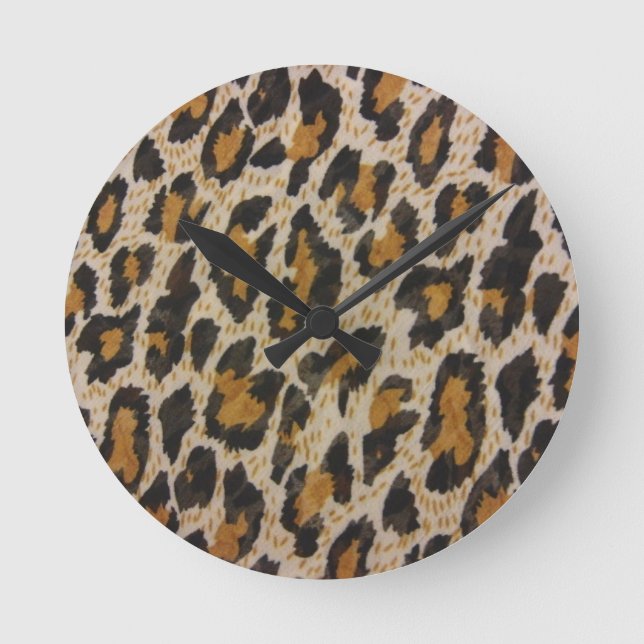 Pattern -- Leopard Round Clock (Front)
