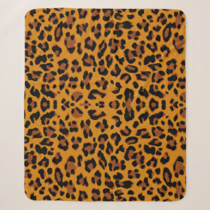 Pattern leopard skin background sherpa blanket