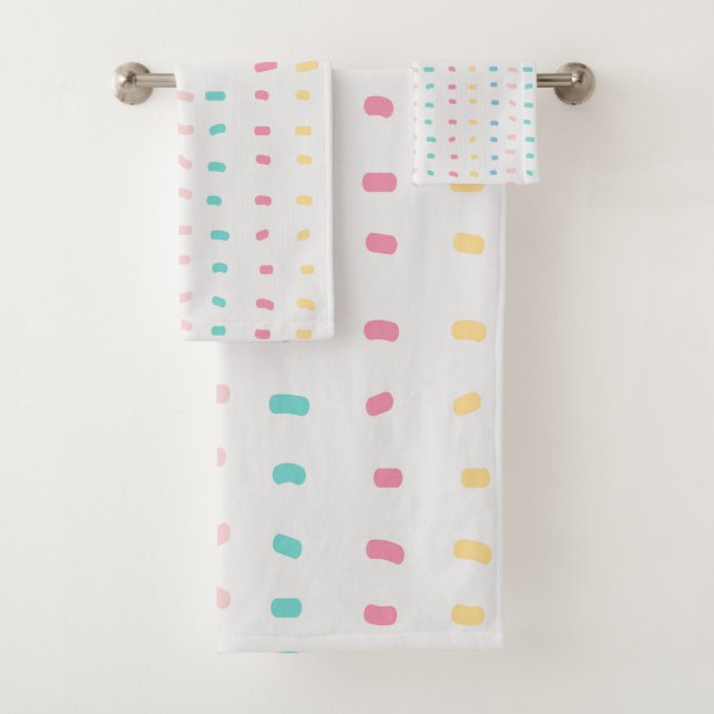 Pattern lines bath towel set (Insitu)