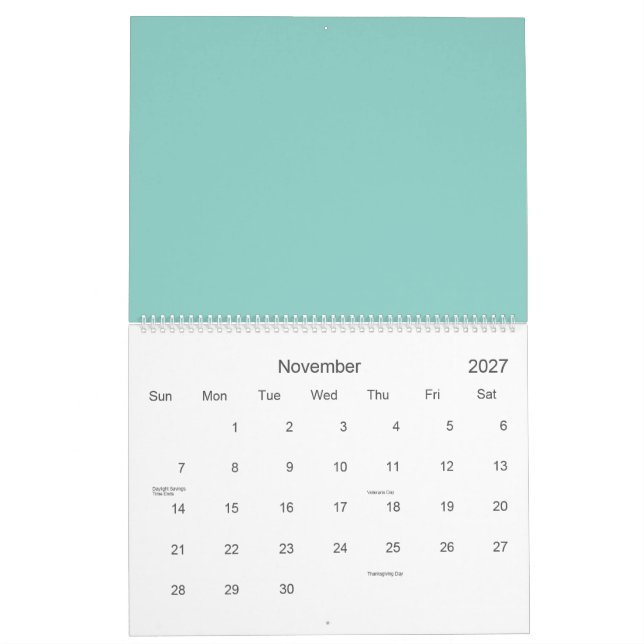 Pattern lines calendar (Nov 2027)