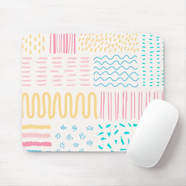 Pattern lines mouse pad (With Mouse)