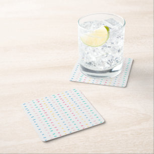 Pattern lines square paper coaster