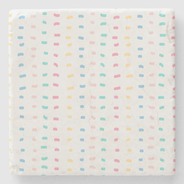 Pattern lines stone coaster (Front)
