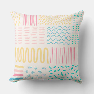 Pattern lines throw pillow