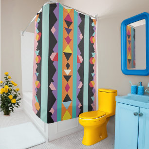 Pattern mix colourful stripes and triangles