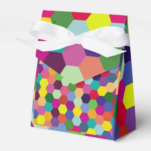 Pattern Modern Colourful- Fashion spring hipster Favor Box (Front Side)