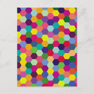 Pattern Modern Colourful- Fashion spring hipster Postcard
