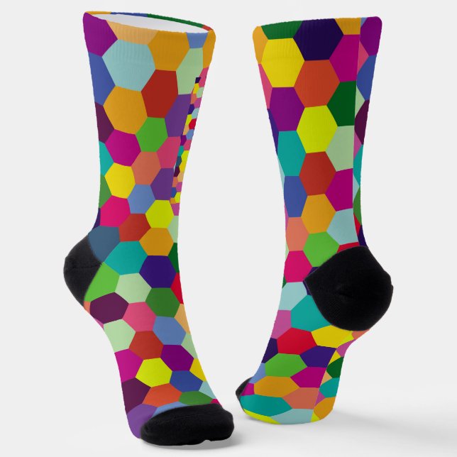 Pattern Modern Colourful- Fashion spring hipster Socks (Angled)