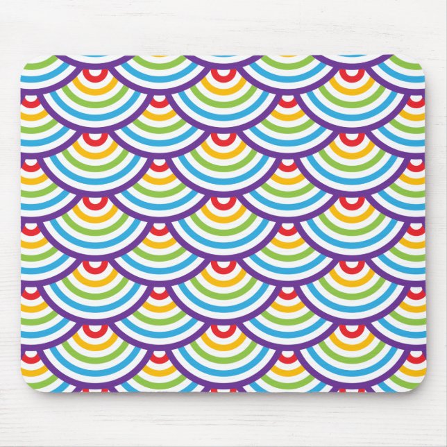 Pattern Modern Stylish Geometric Vintage Mouse Pad (Front)