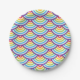 Pattern Modern Stylish Geometric Vintage Paper Plate