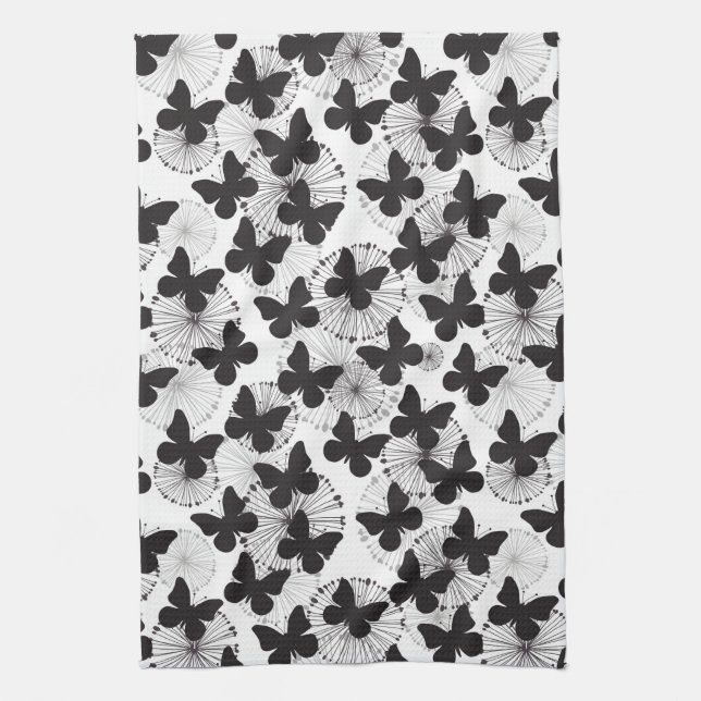 pattern of a butterfly kitchen towel (Vertical)