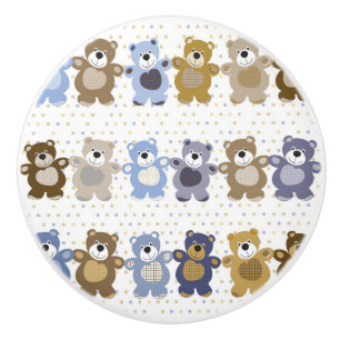 pattern of a toy teddy bear ceramic knob