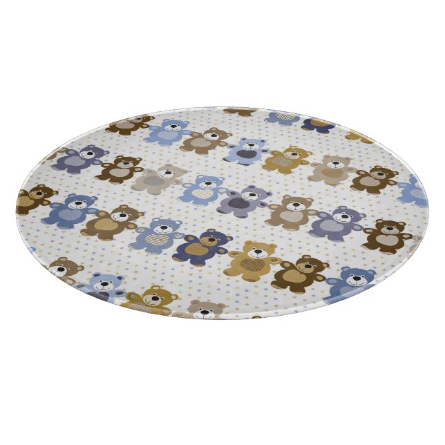 pattern of a toy teddy bear cutting board (Corner)