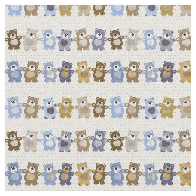 pattern of a toy teddy bear fabric (Close Up)