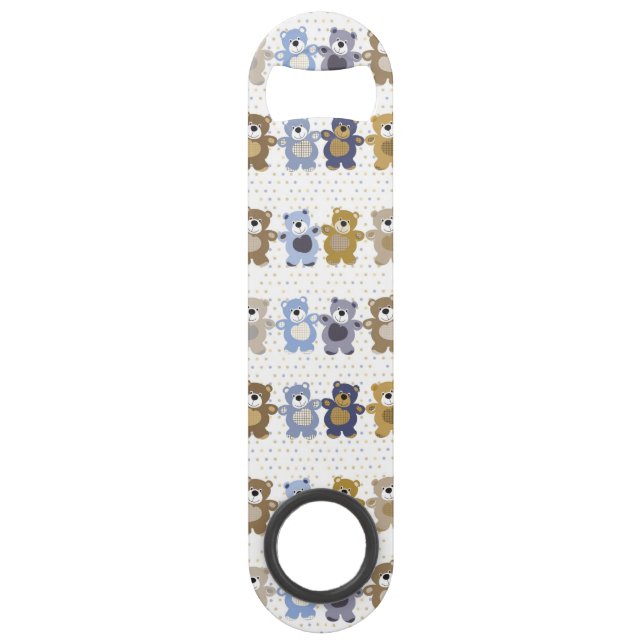 pattern of a toy teddy bear speed bottle opener (Front)